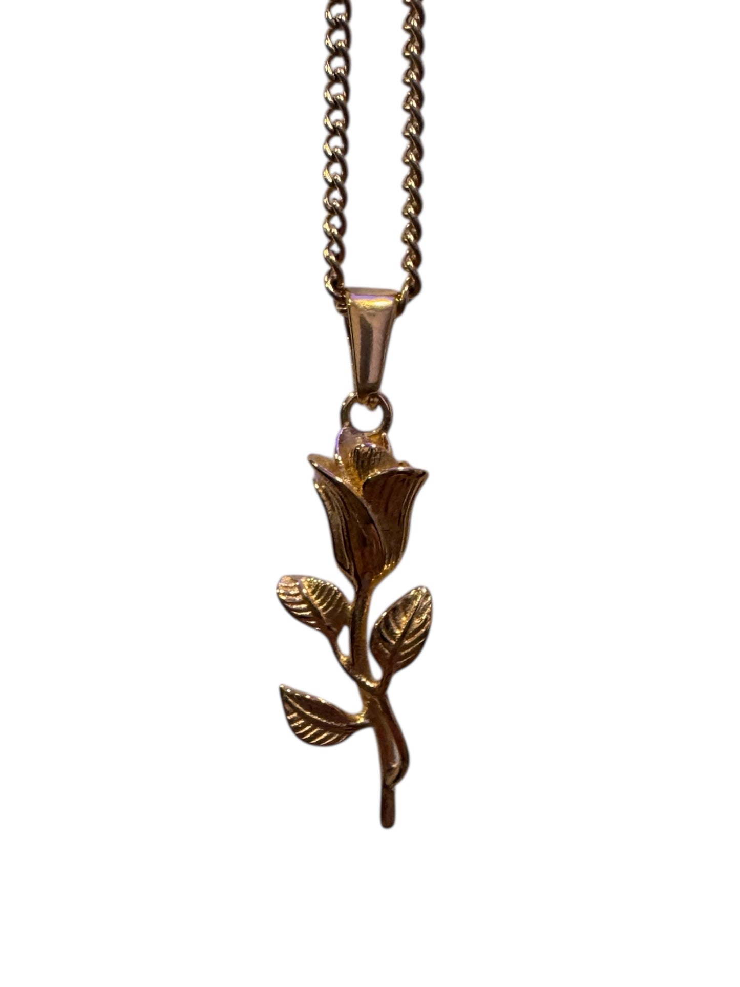 Rose Pendant - 18K Gold