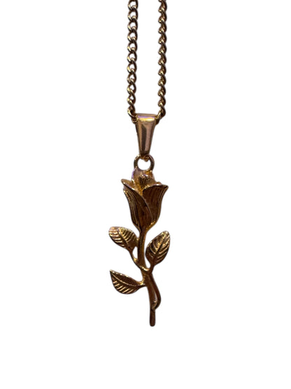 Rose Pendant - 18K Gold