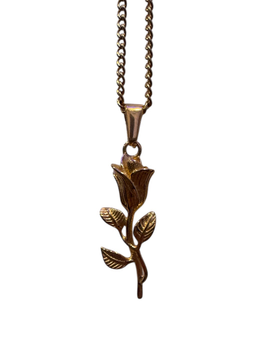 Rose Pendant - 18K Gold